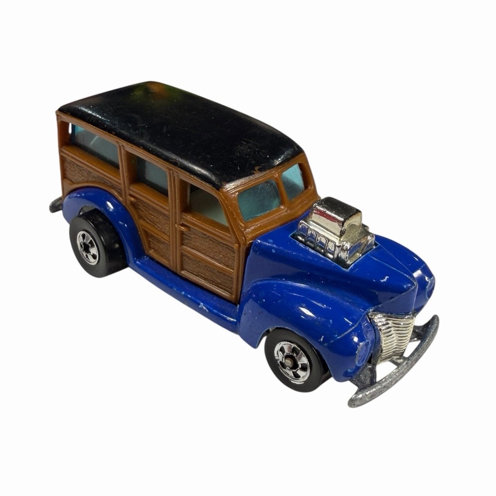 Vintage 1979 Hot Wheels HiRakers 40s Woodie Loose Car Blue